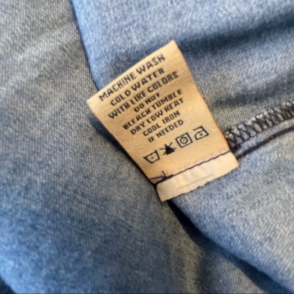 Free Heart Blue Jean Button Up - Picture 8 of 9